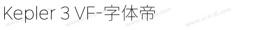 Kepler 3 VF字体转换